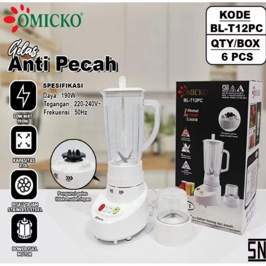 Blender Omicko Plastik Anti Pecah / Blender Serbaguna