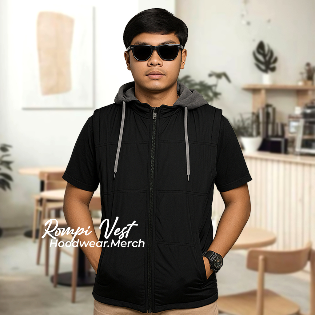 Rompi Motor Pria Parasut Anti Angin Vest Motor Outdoors Jumbo