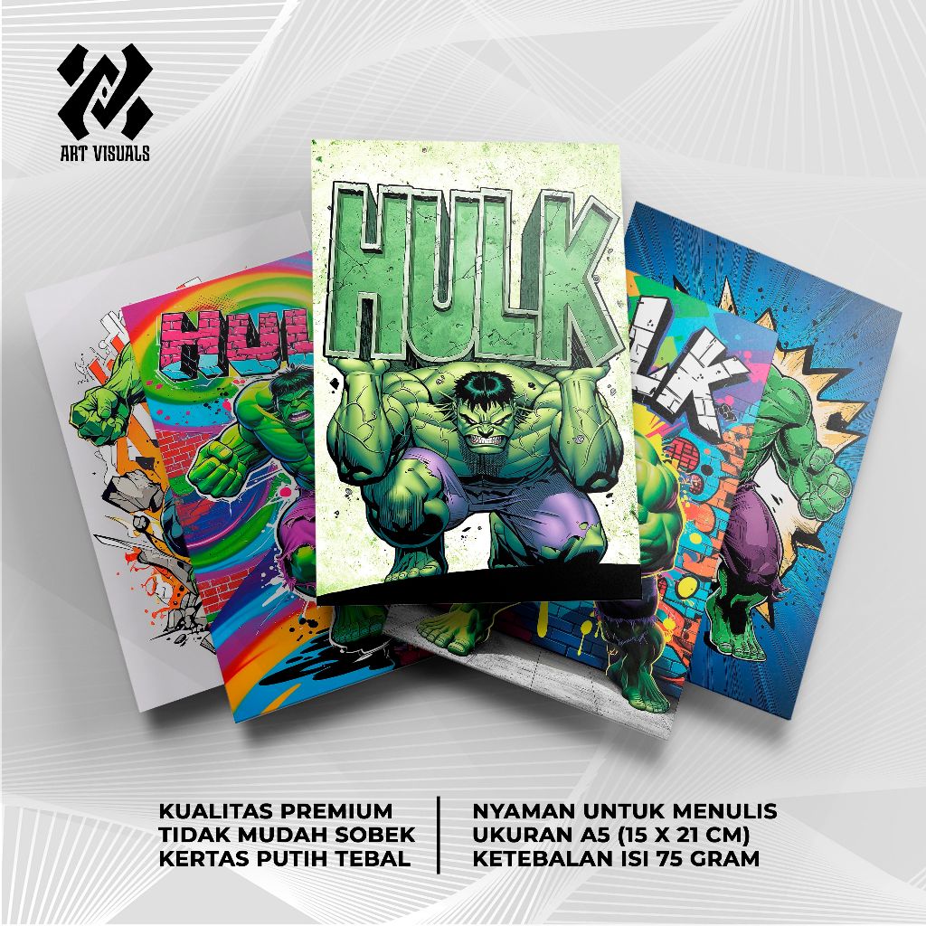 

Buku Tulis Custom Tema Marvel HULK Terlengkap Termurah Model Bebas Pilih Foto/Buku Tulis Sekolah/Buku Catatan