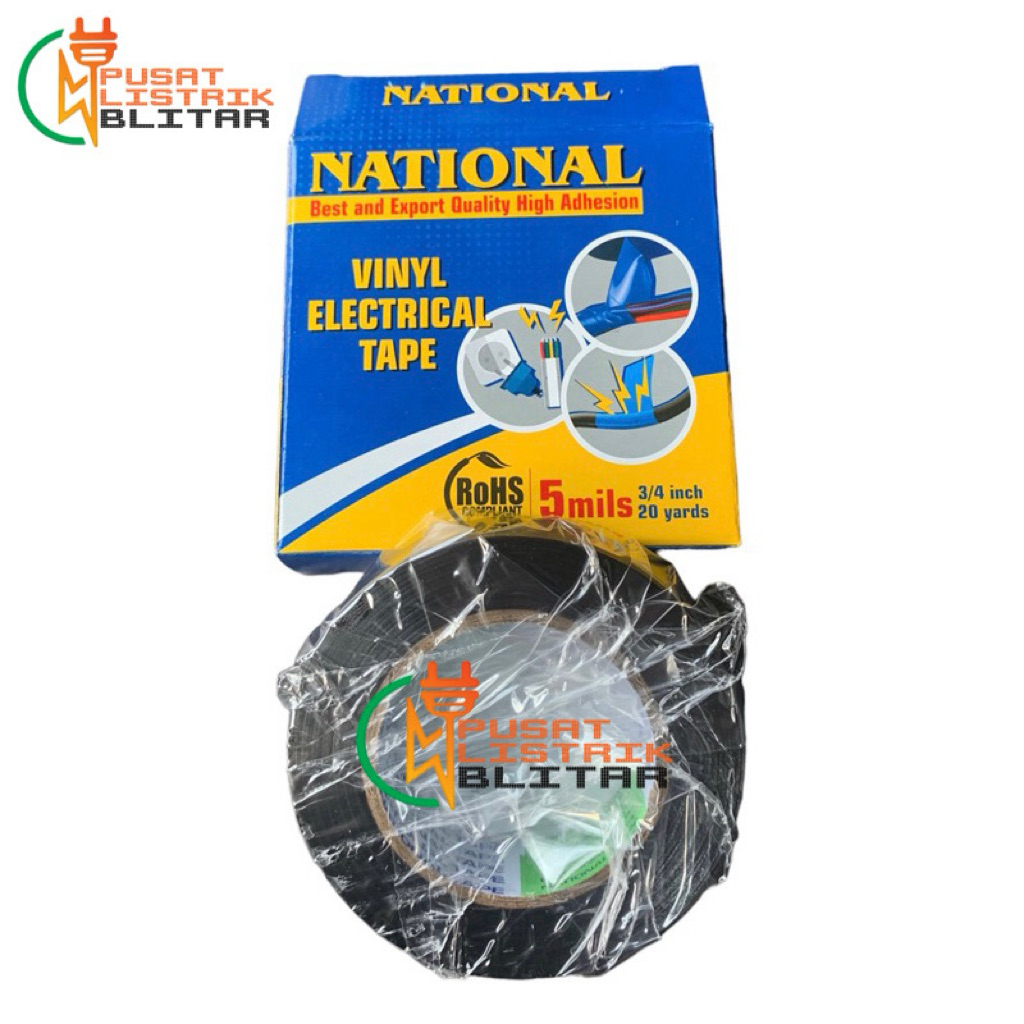 NATIONAL Isolasi kabel listrik hitam (HARGA GROSIR)