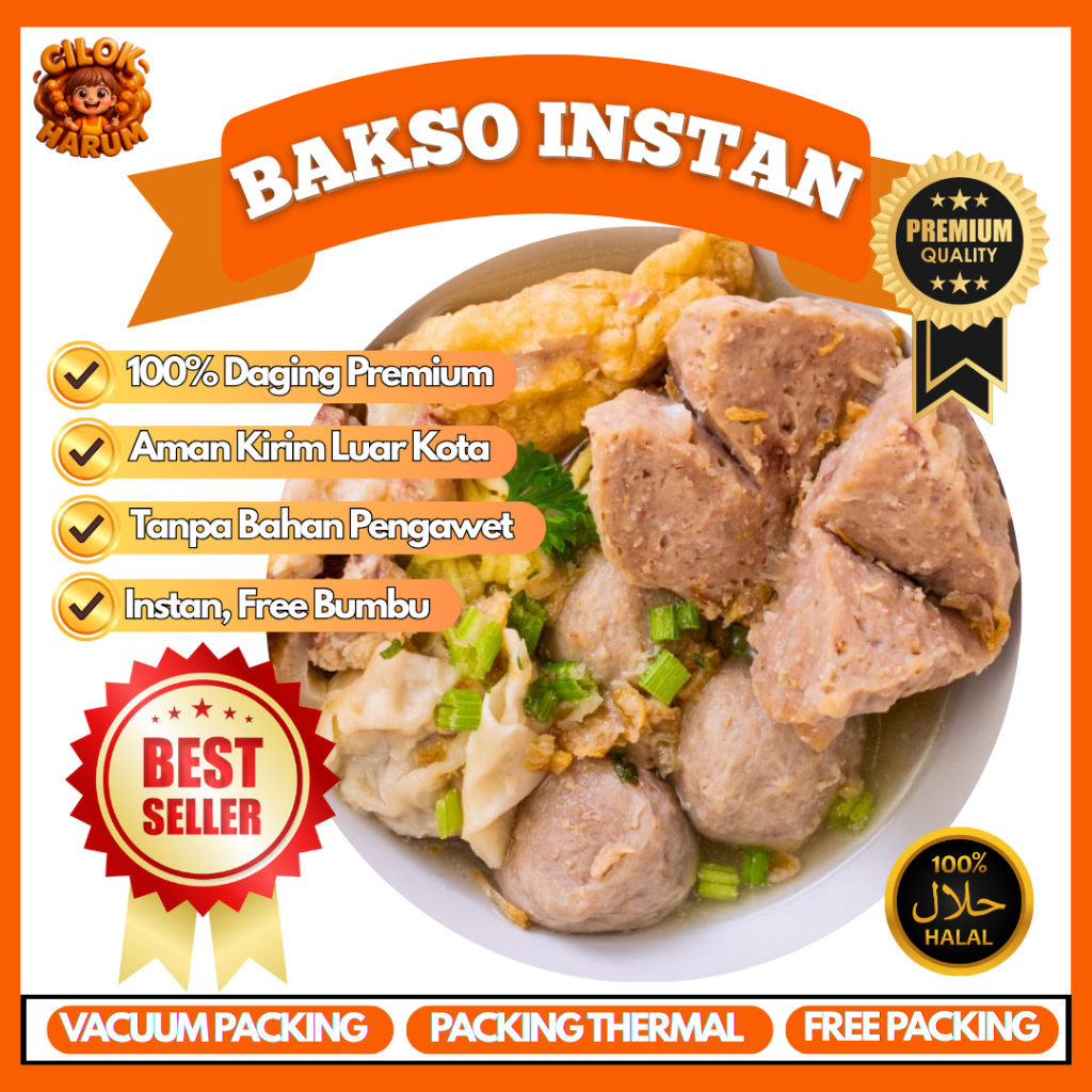 

Bakso Daging Instan Komplit – Isi Kombo Siap Saji | Frozen Food Praktis & Halal