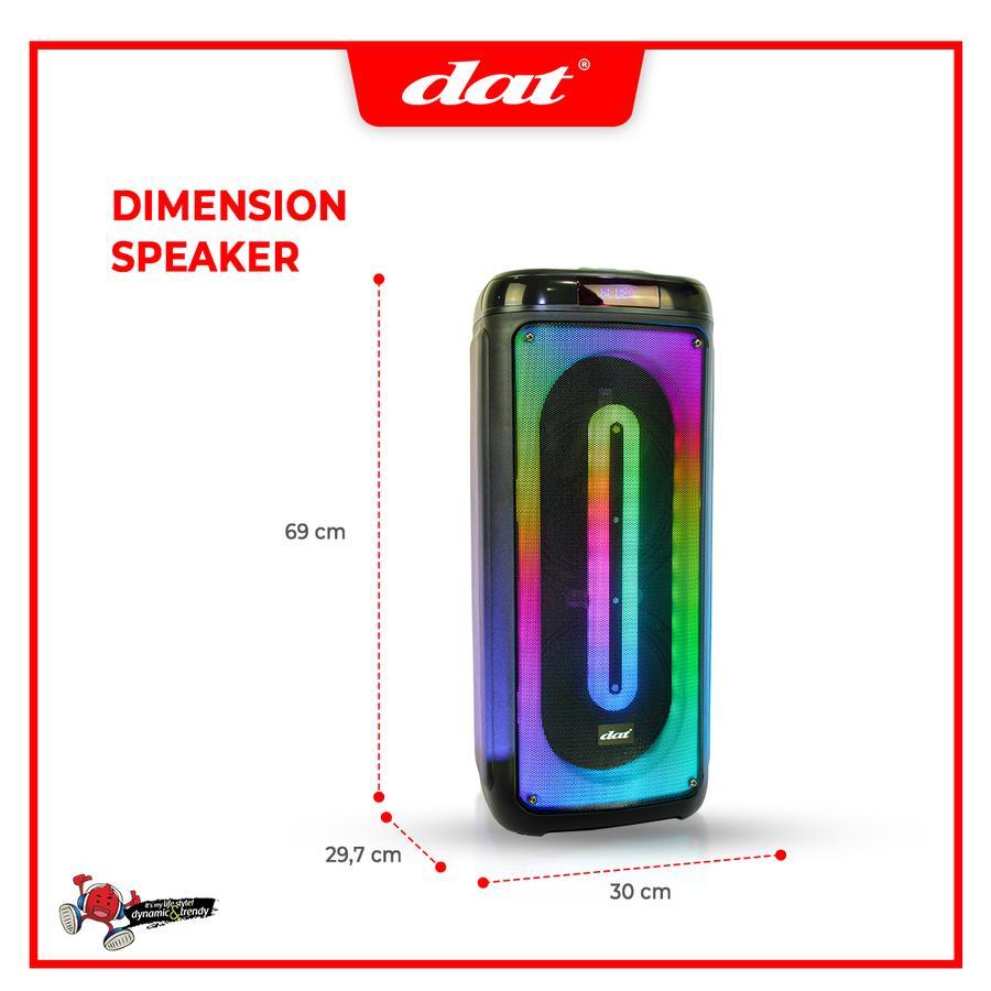 DAT DT 880 Speaker Bluetooth Portable  2 Mic Wireless Ex Bass