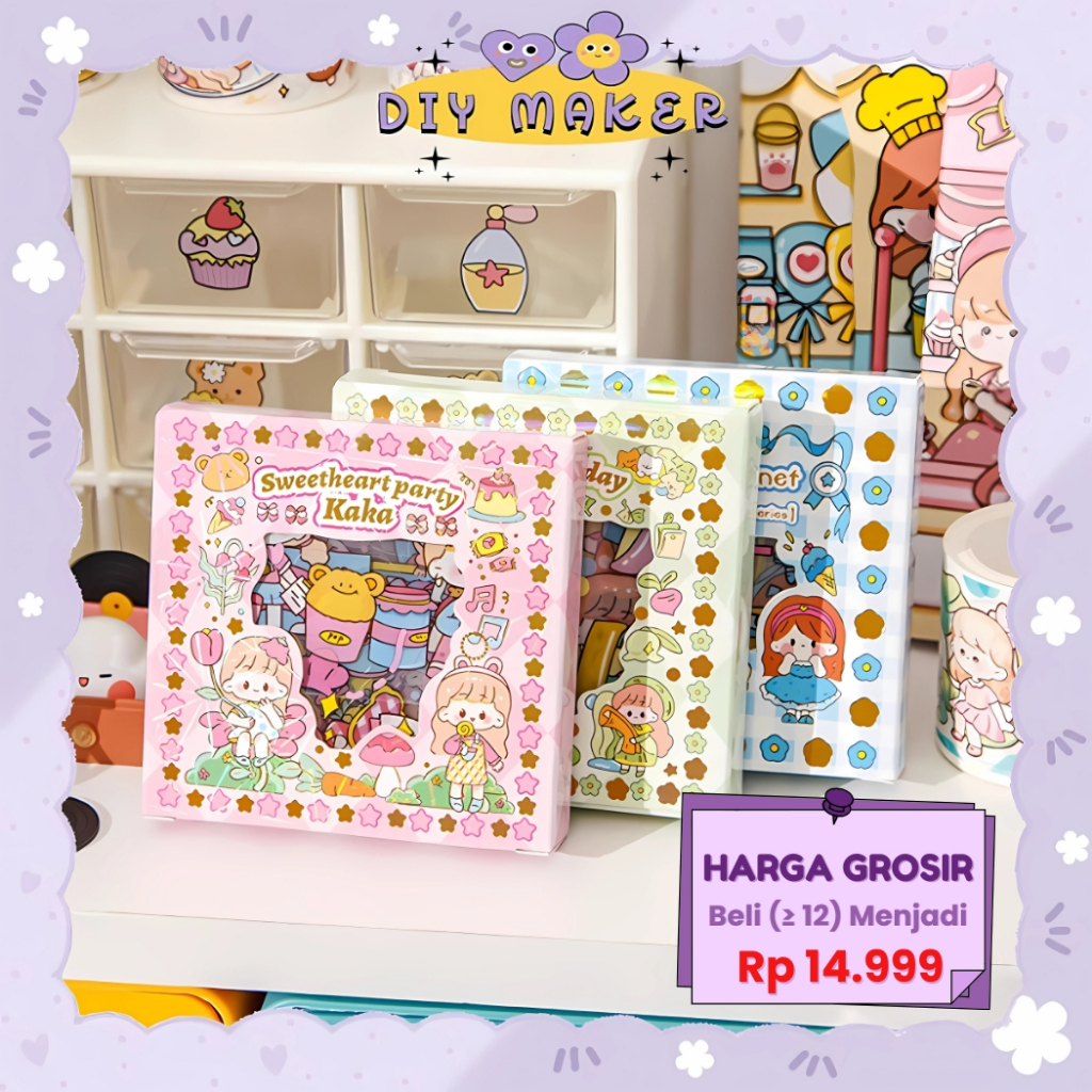 

DM Stiker Box Kartun Per Box isi 100 Lembar Stiker Lucu Murah Nini Masu Stiker Dekorasi DIY Case Hp