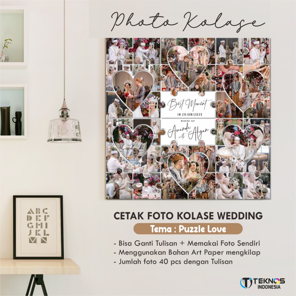 FOTO KOLASE CUSTOM - GAMBAR KOLASE TEMA PUZZLE LOVE