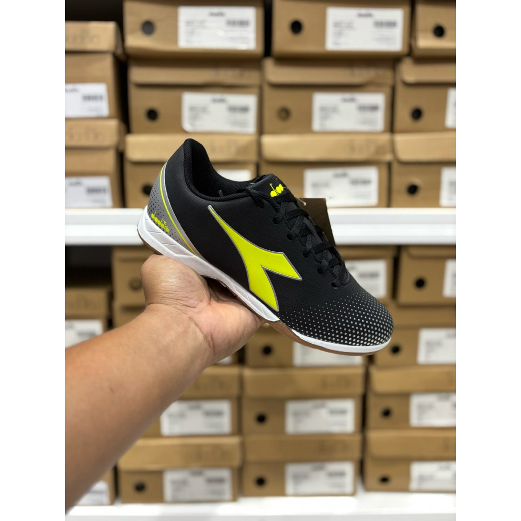 SEPATU FUTSAL DIADORA PICHICHI 7 ID JR  BLACK YELLOW DIA182067262 ORIGINAL BNIB SHOES