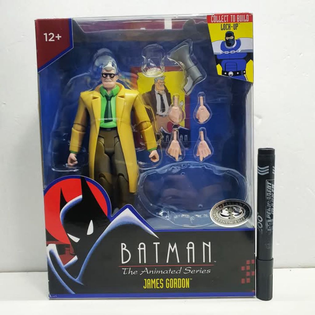 mainan action figuremcfarlane james gordon batman the animated series original mcfarlane platinum ed