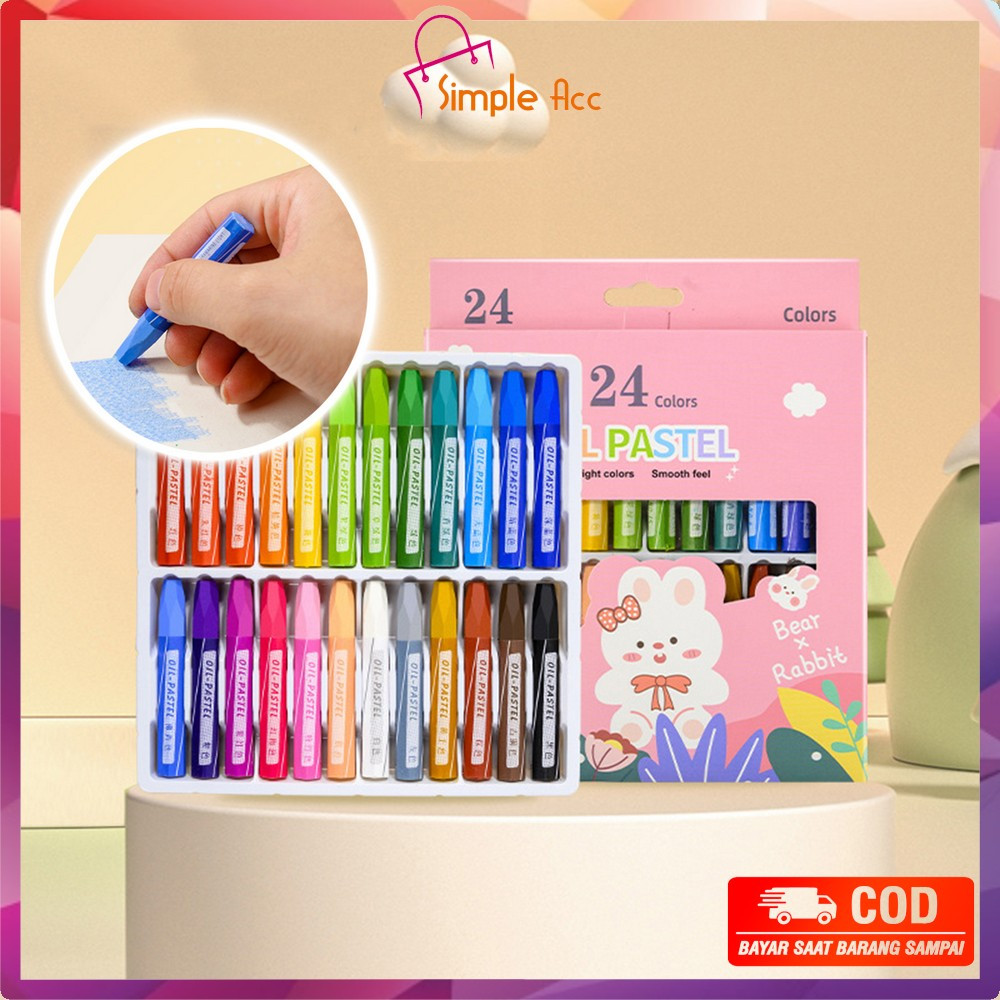 

EC DO-A99 Crayon Oil Pastel Isi 24 Warna Motif Kartun Perlengkapan Mewarnai Anak / Set Krayon Pigmentasi Tinggi Aman Untuk Anak