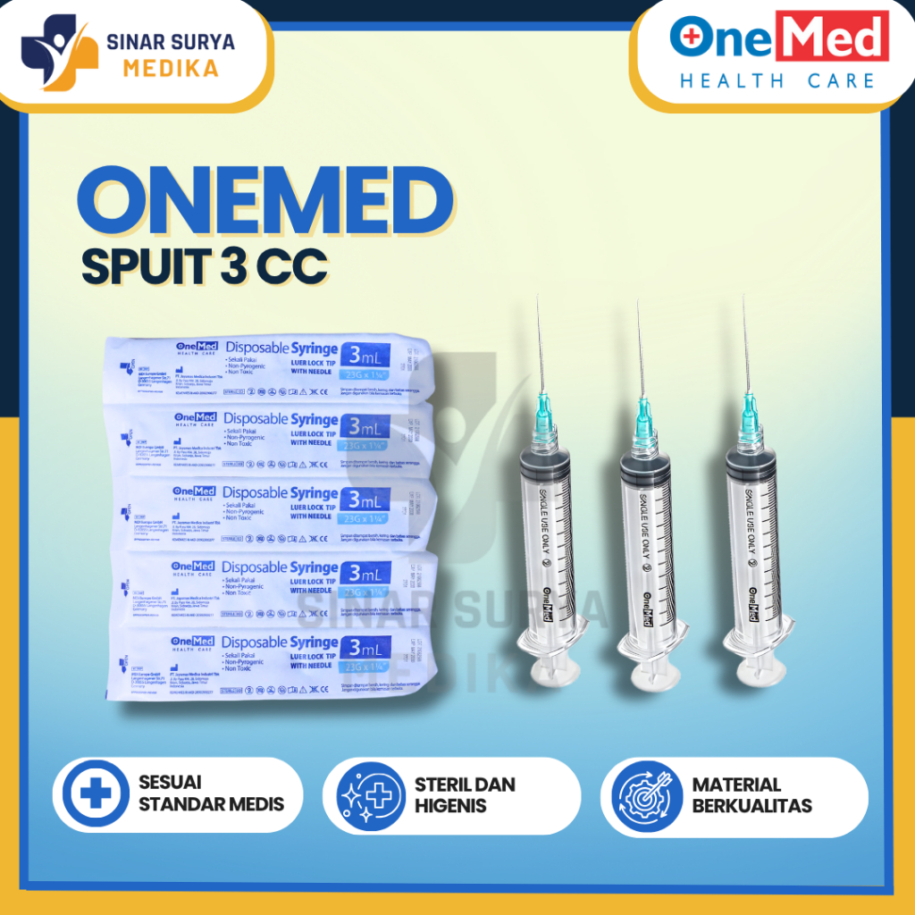 Syringe 3 cc / Spuit 3 cc Onemed