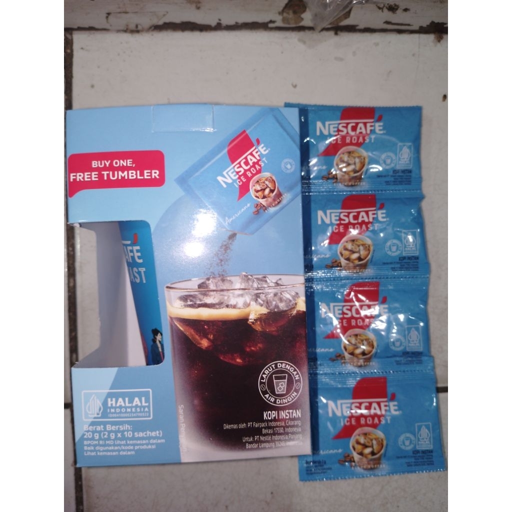 

Nescafe Ice Roast @20g x 10 sachet + FREE TUMBLER x 3