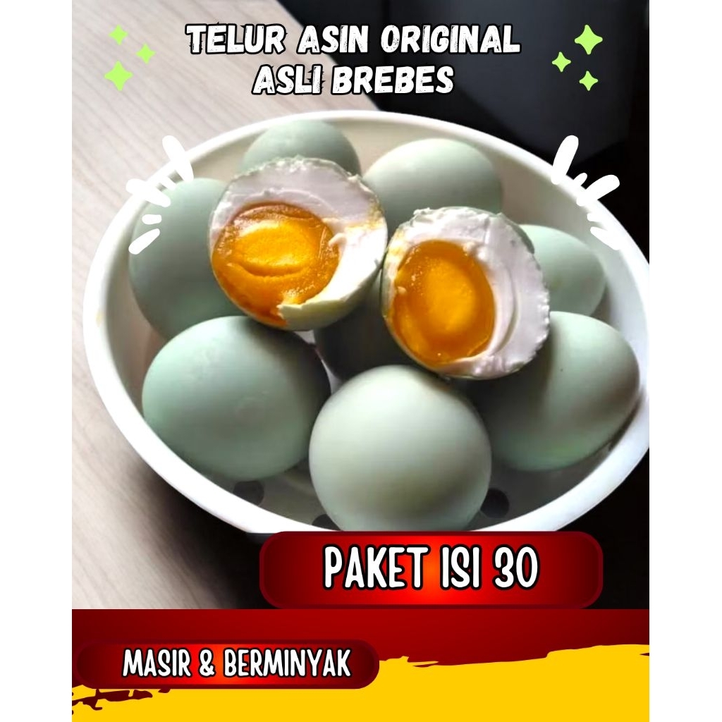 

TELUR ASIN BREBES ORIGINAL ISI 30 BUTIR – MASIR, BERMINYAK, MATANG SIAP SAJI | PREMIUM QUALITY