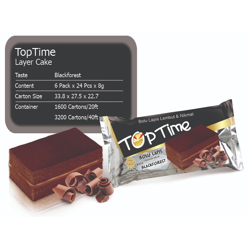 

[oddsolshop] pekanbaru/Top Time Layer Cake Blackforest 24 PCS Kue Lapis Cokelat Black Forest