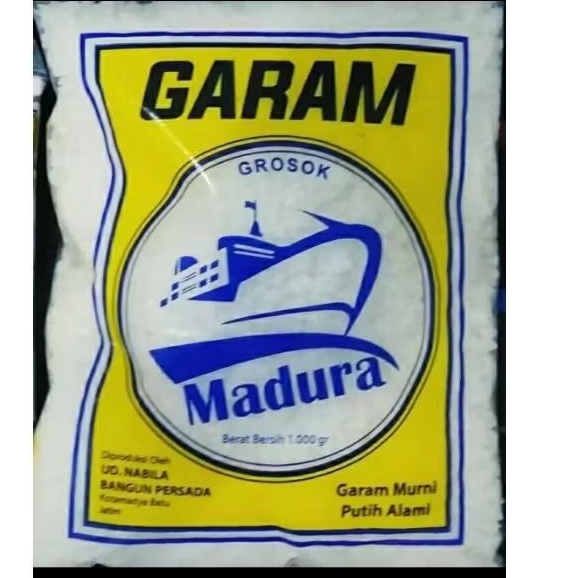 

Garam grosok /Garam Madura 1000 gr / Garam ikan