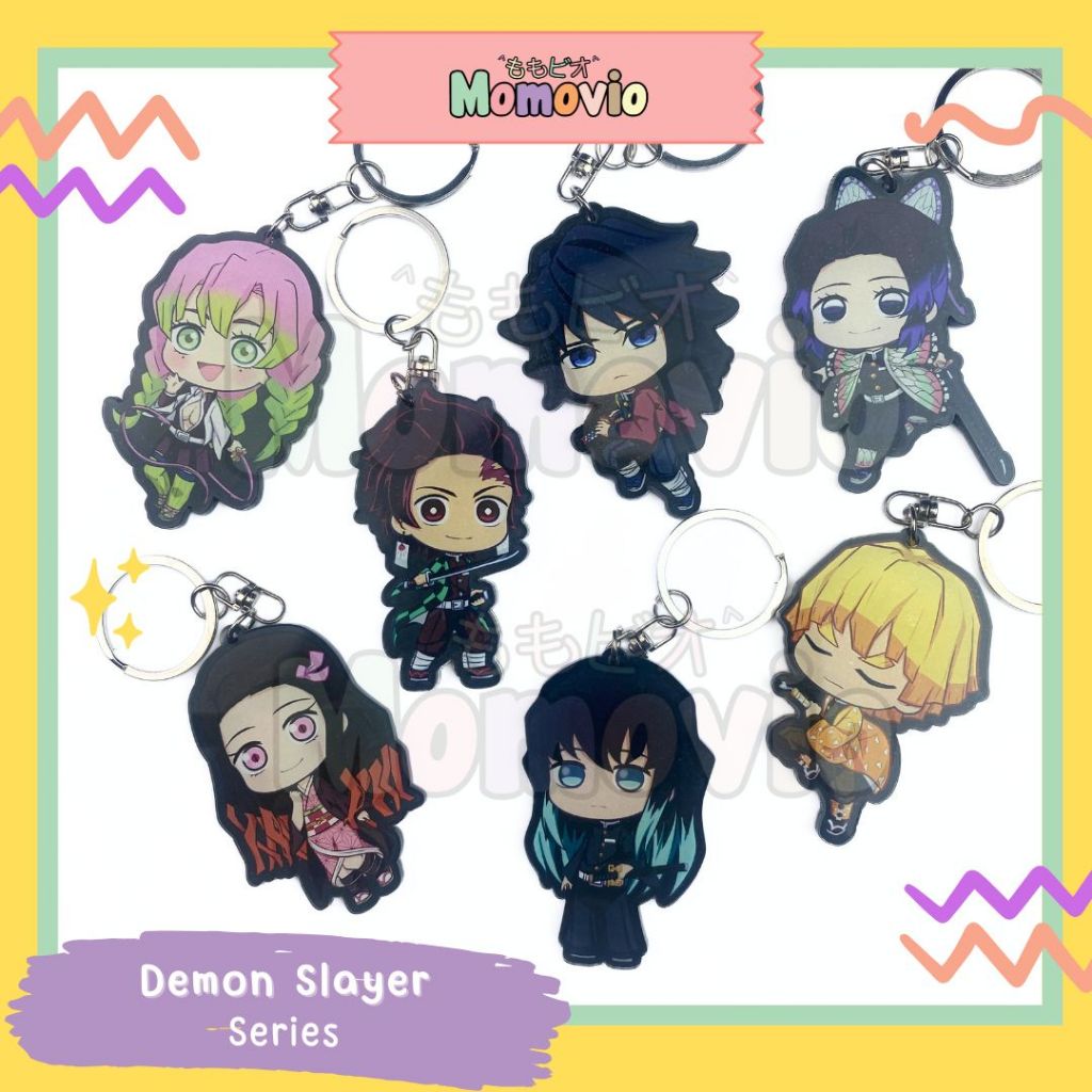 Gantungan Kunci Akrilik Demon Slayer Kimetsu no Yaiba NezukoTanjiro Zenitsu Muichiro Acrylic Keychai