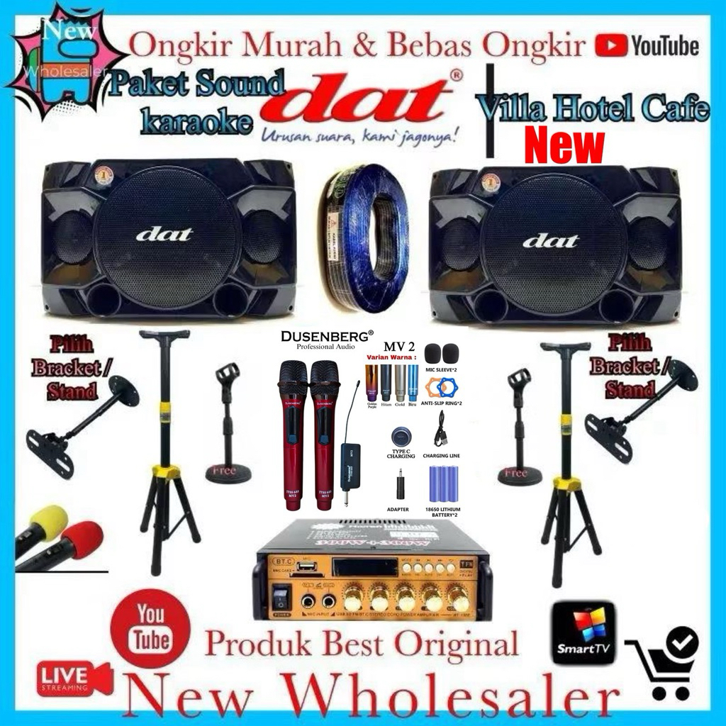 paket Sound Karaoke 10 inch Original Dat Villa Hotel Cafe restoran Umum