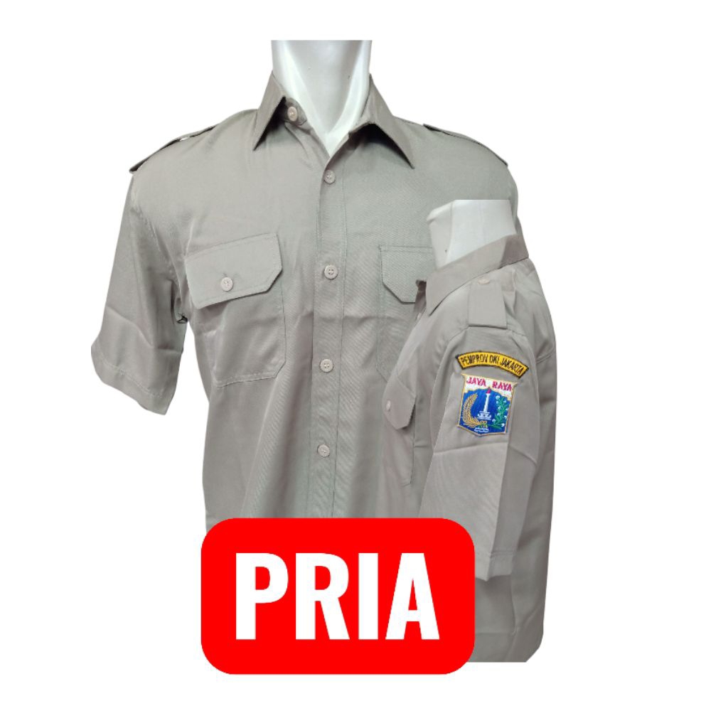 KEMEJA PEMDA DKI TERBARU COKLAT MOCCA/ SERAGAM PEMDA DKI TERBARU COKLAT MOCCA PRIA/ BAJU PEMDA DKI C
