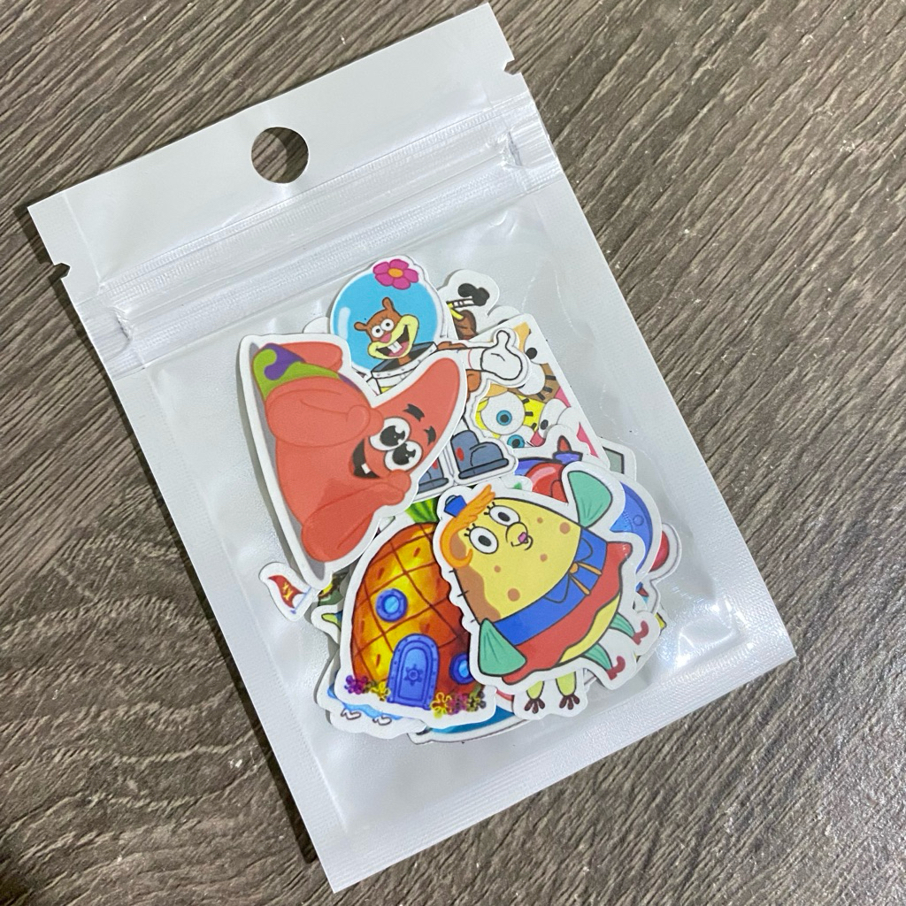 Sticker Vinyl  SpongeBob SquarePants Untuk Laptop HP ScrapBook Anti Air