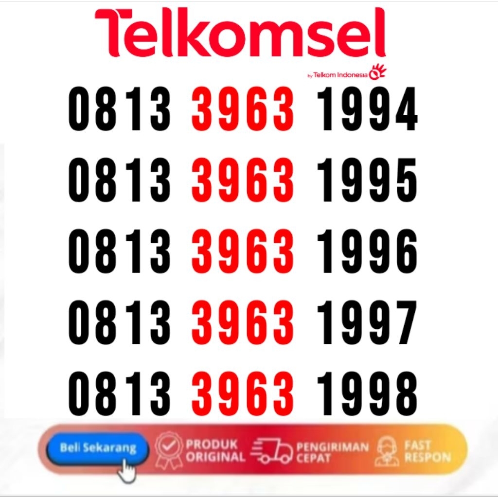 Nomor Cantik Telkomsel Akhiran Tahun Lahir