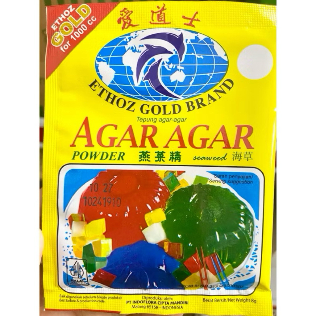

Agar agar ethoz gold 8g | agar plain 8g