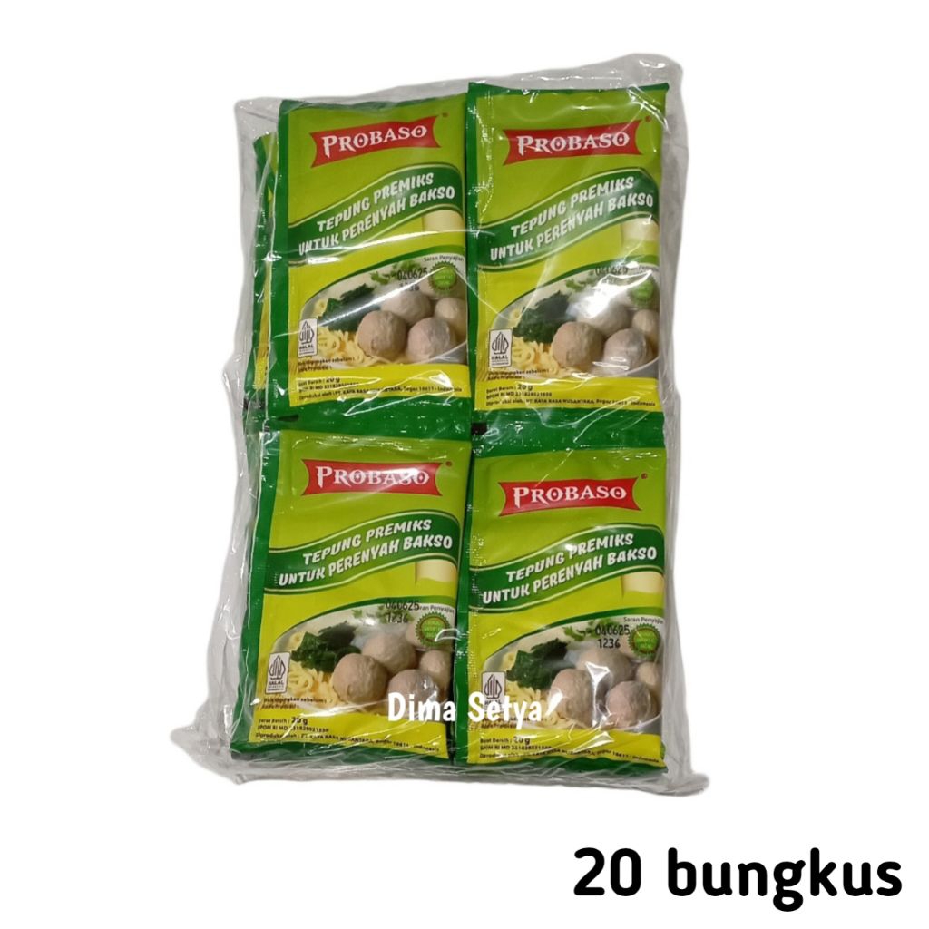 

PROBASO tepung perenyah bakso 20 gram 1 pack ( 20pcs )