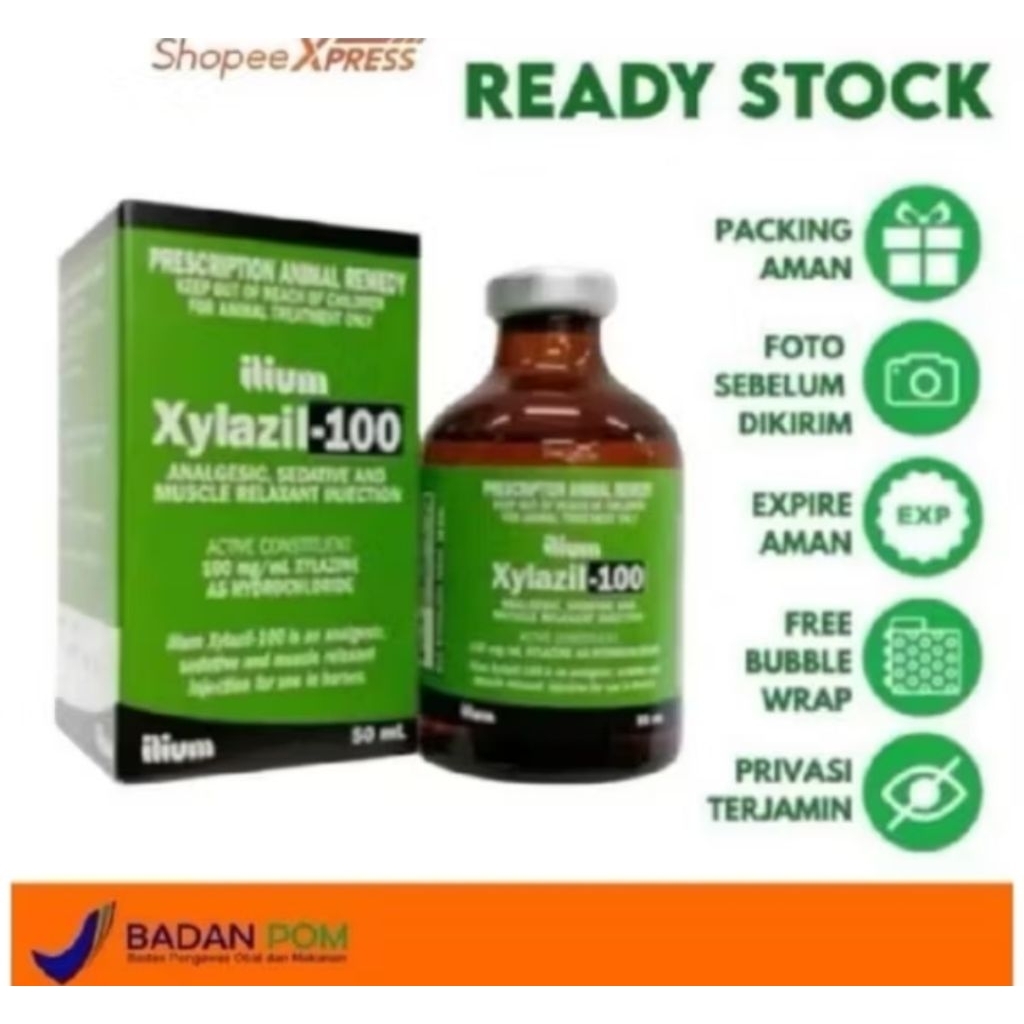 XYLAZIL-100 ILIUM ASLI ORIGINAL UNTUK HEWAN TERNAK