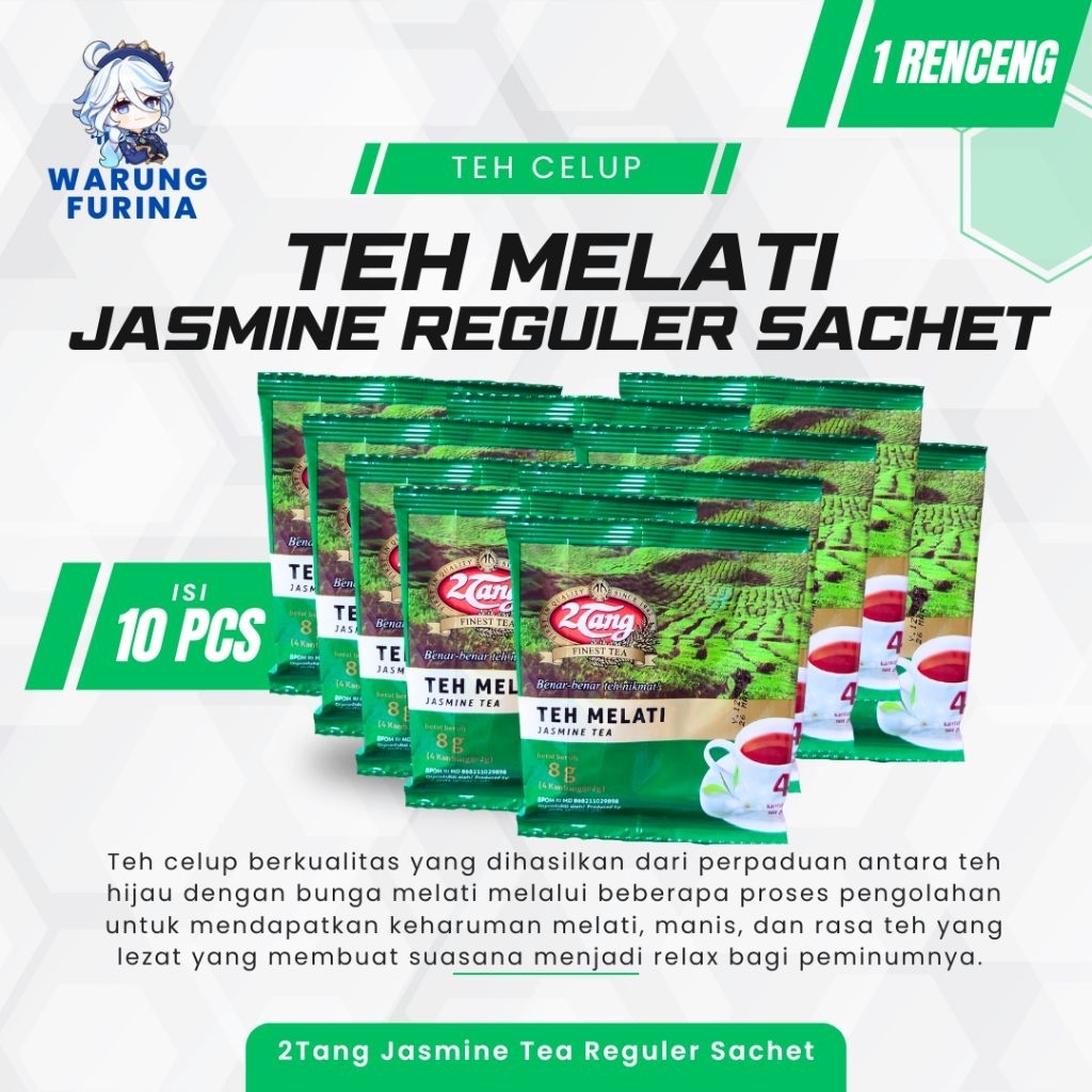 

Teh Celup 2tang Jasmine Tea Sachet 1 Renceng [10 sachet]