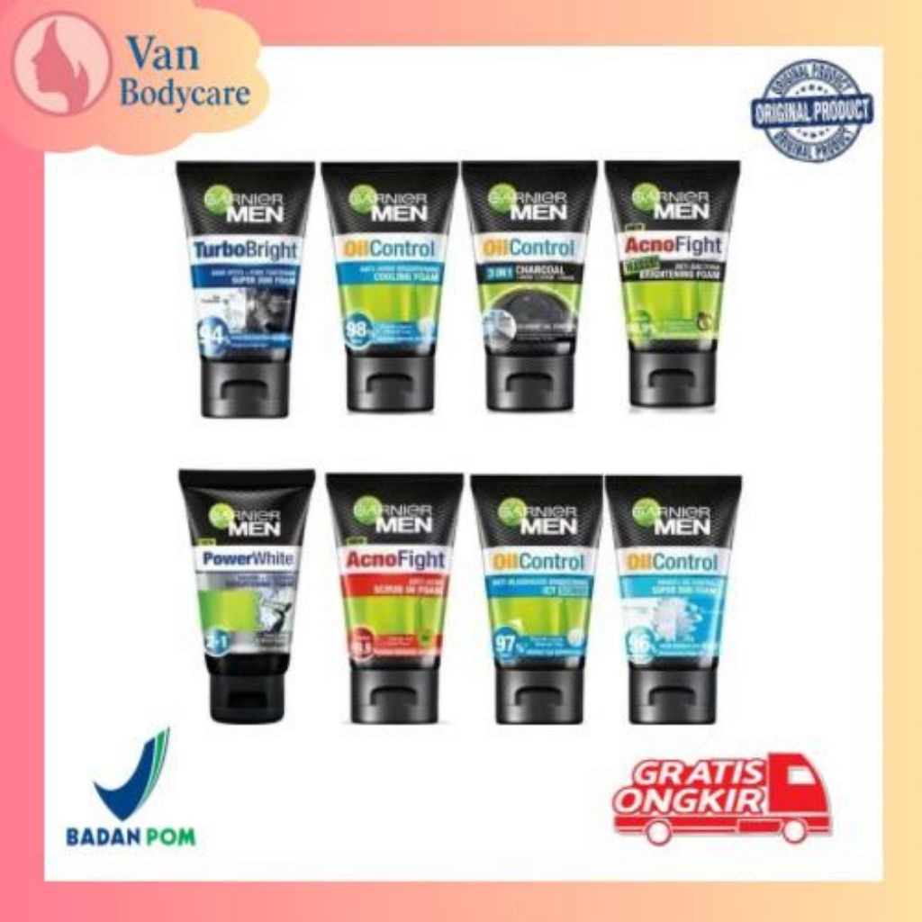 Garnier Men Facial Wash 100ml | pembersih wajah pria