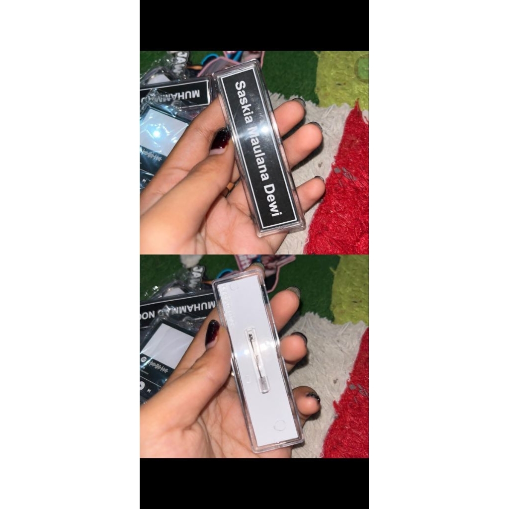 

name tag/papan nama di dada