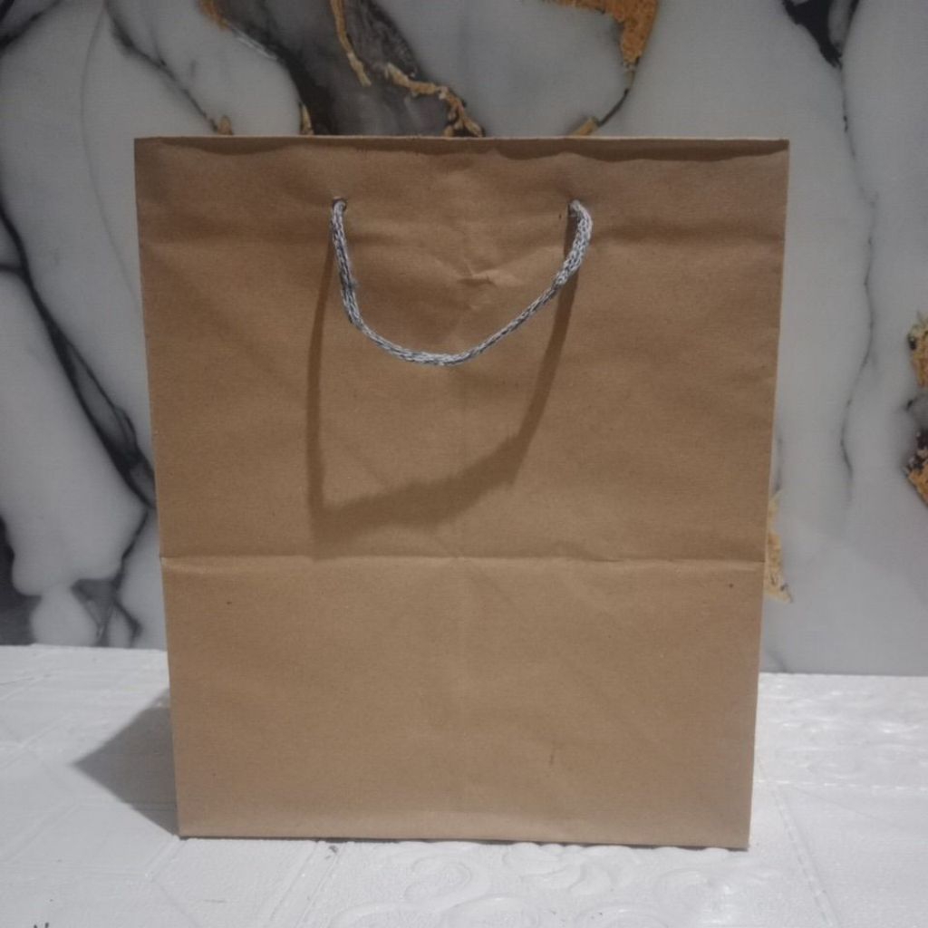 

tas kertas paperbag polos coklat 25 22 22