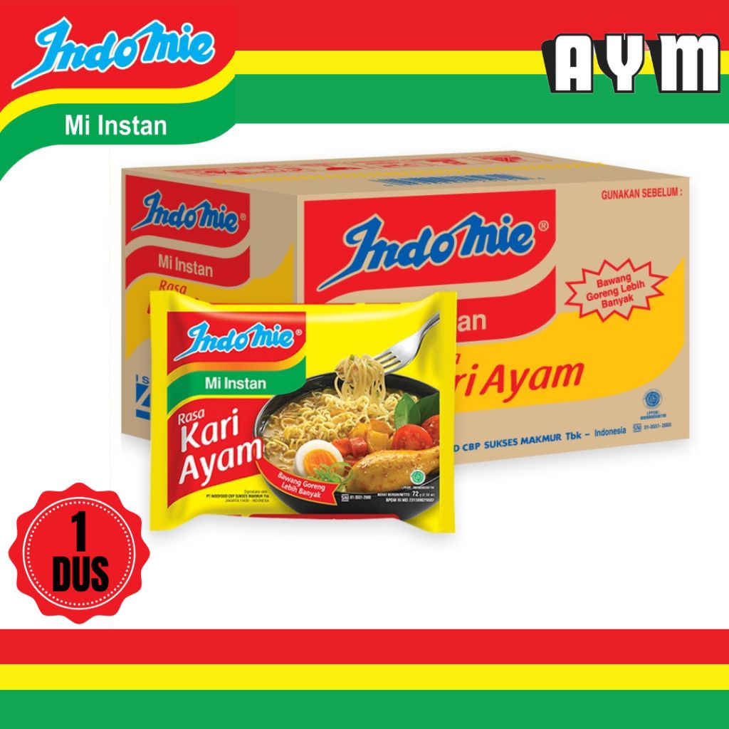 

INDOMIE MIE INSTANT RASA KARI AYAM 72G (1 DUS )