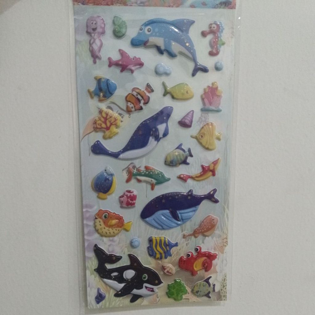 

Stiker anak timbul ikan / sea animals 10x20cm