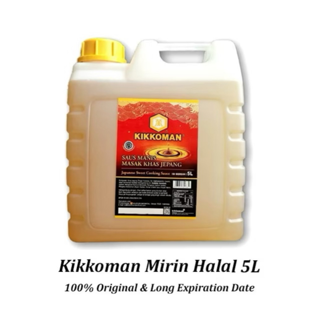 

Kikkoman Mirin Halal 5 Liter - Saus Manis Masakan Jepang | 100% Original & Halal