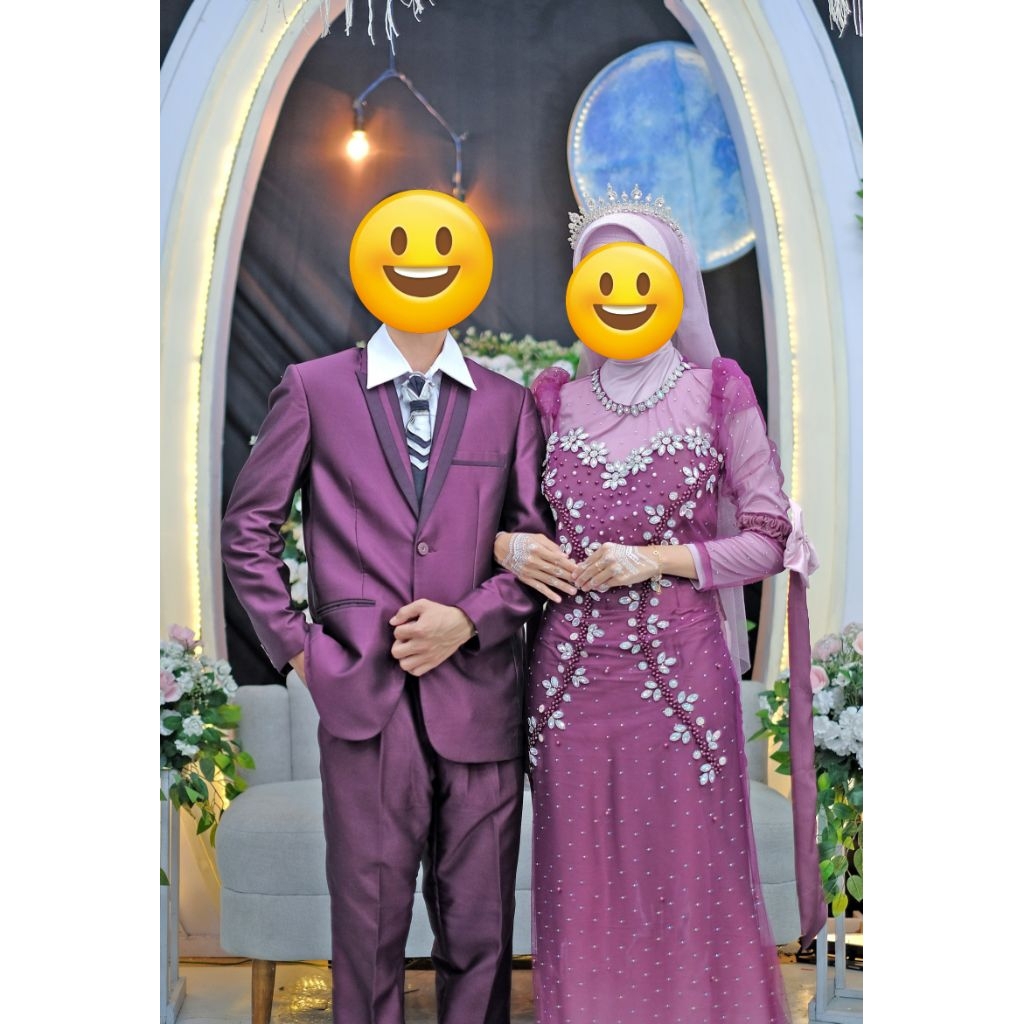 Gaun slim PL burgundy