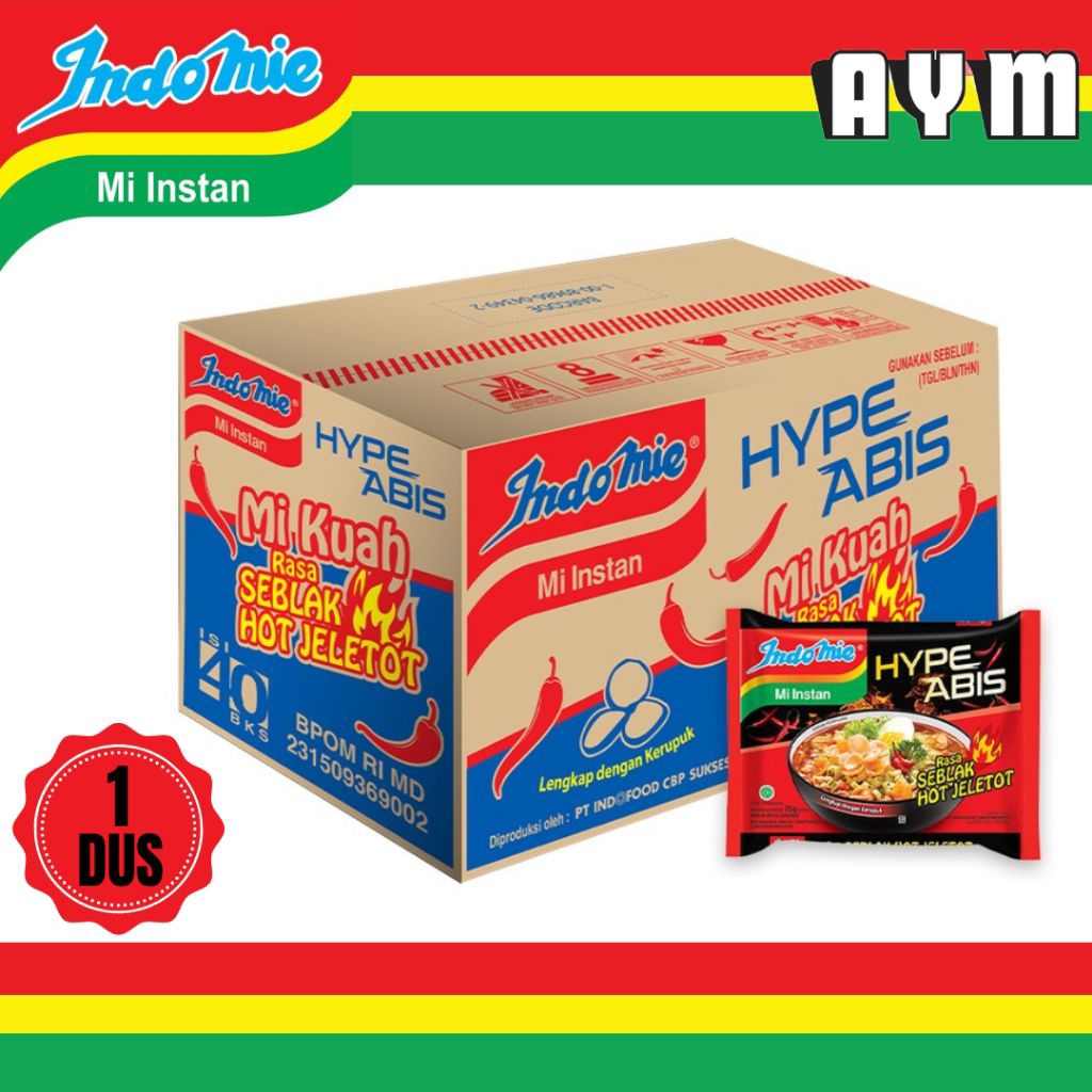 

INDOMIE MIE INSTANT RASA SEBLAK HOT JELETOT (1 DUS)