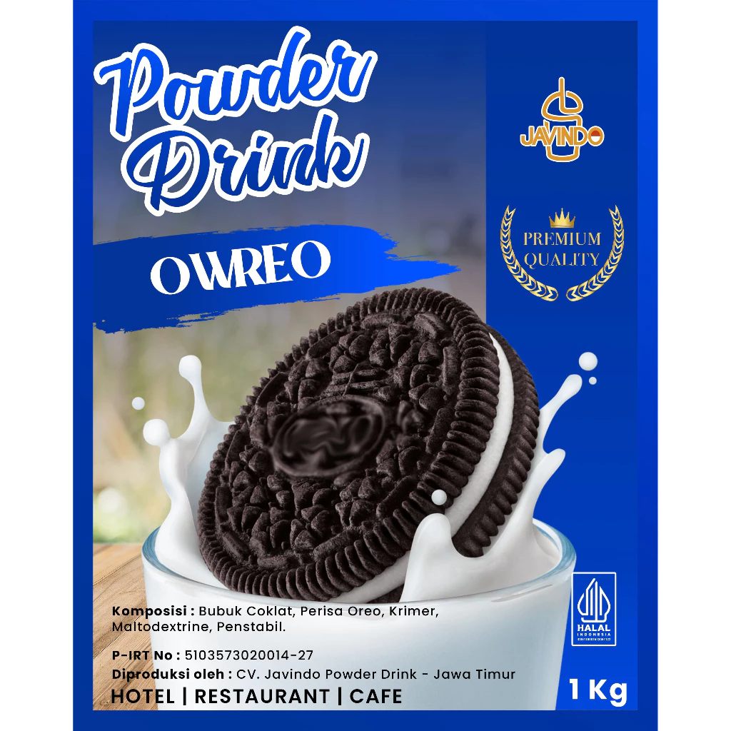 

JAVINDO Bubuk Minuman Rasa Owreo / Oreo 1Kg / 1 Kg Premium - Javindo Powder