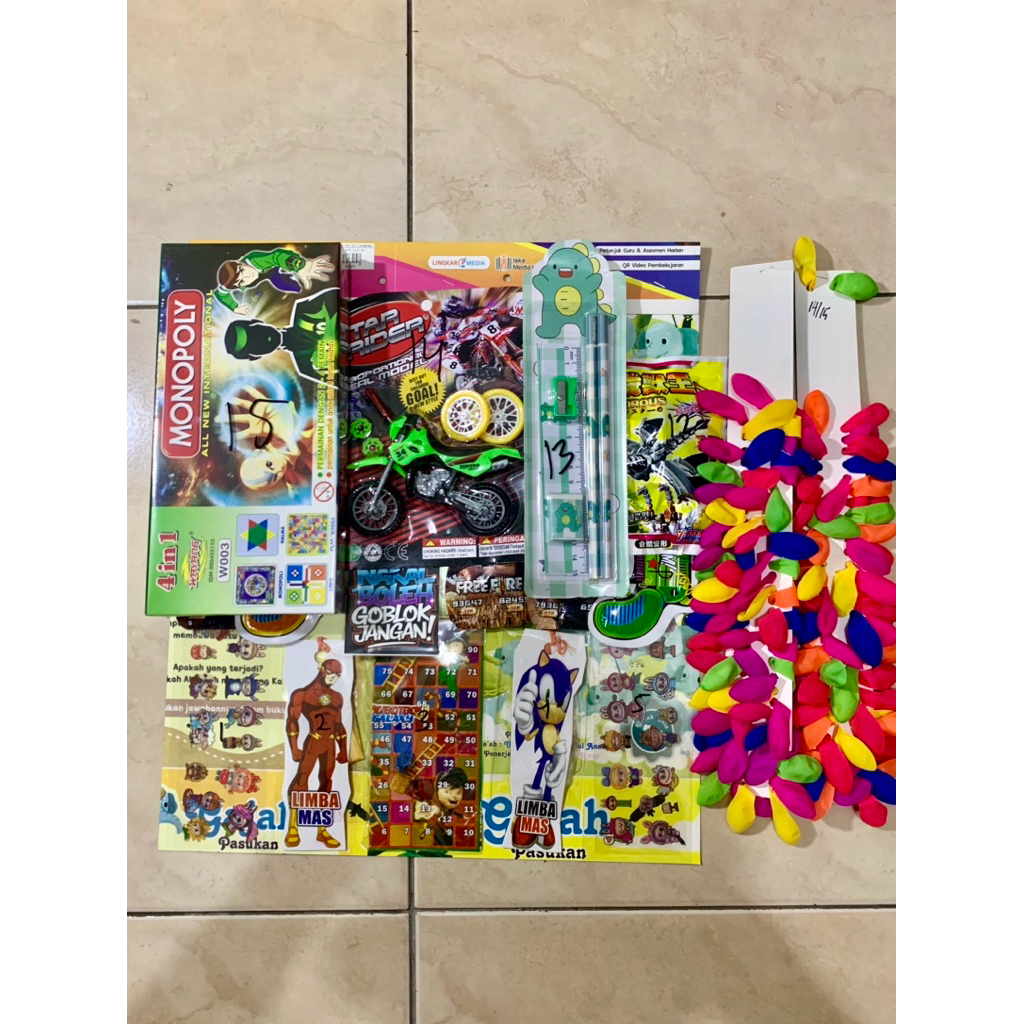 Cabutan berhadiah mainan MONOPOLI & MOTORCROSS, PENSIL