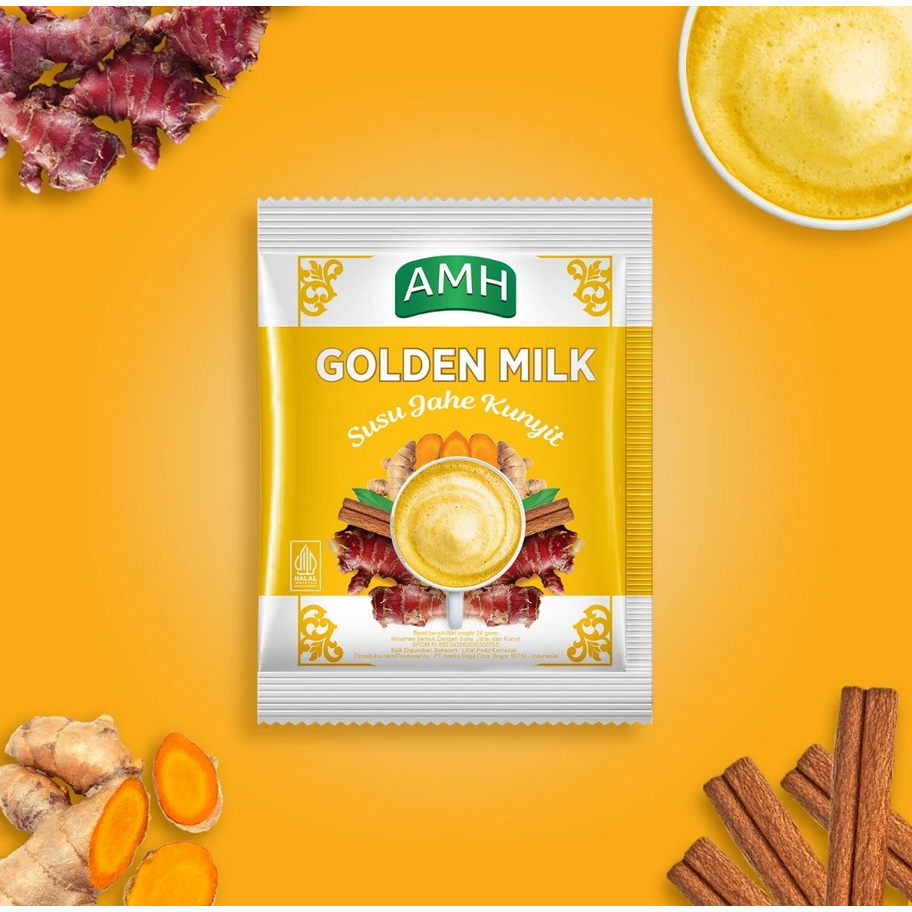 

AMH Golden Milk 1 Renceng 10 Sachet Herbal Alami
