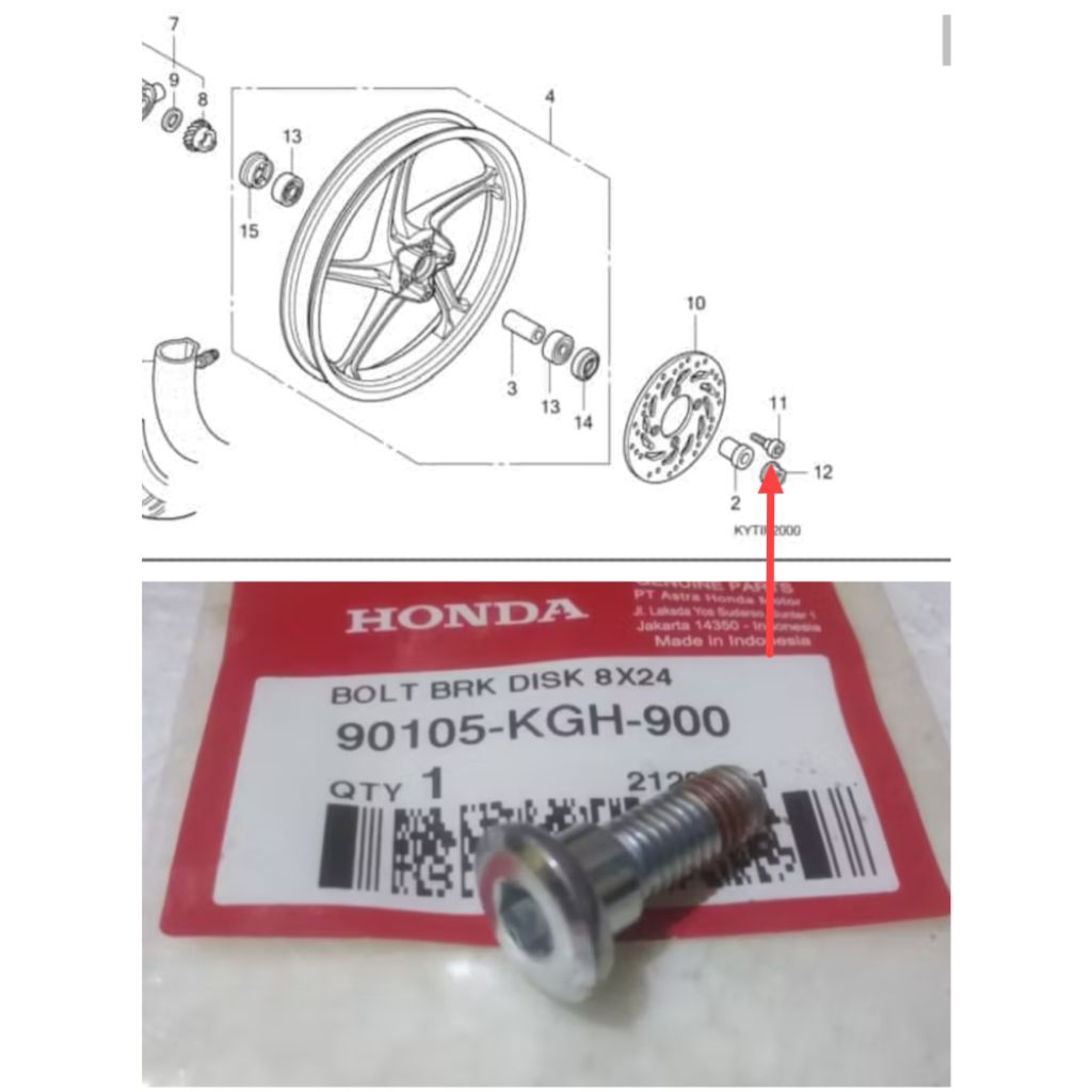 baut cakram vario original