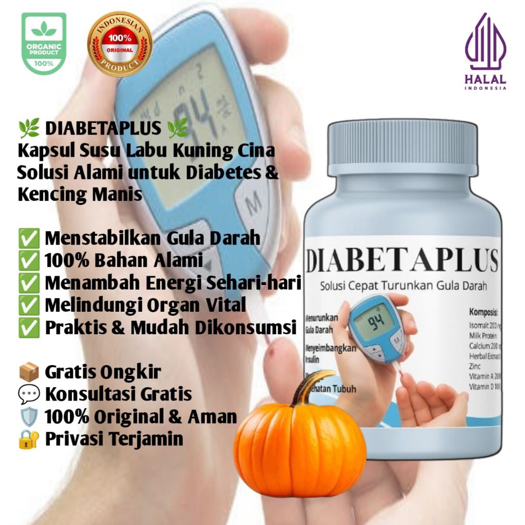 DIABETAPLUS _ Kapsul labu cina herbal cina alami diabetes