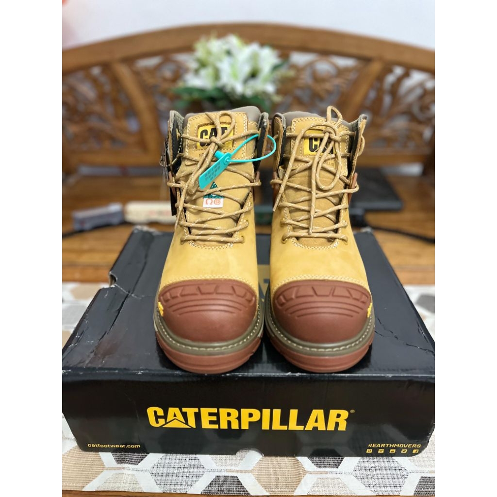 Caterpillar Safety Shoes Excavator Superlite Composite Toe Waterproof Honey Rest Original BNIB Pre O