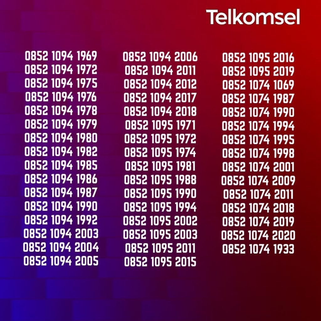 Nomor Cantik Telkomsel Kartu As Seri Tahun