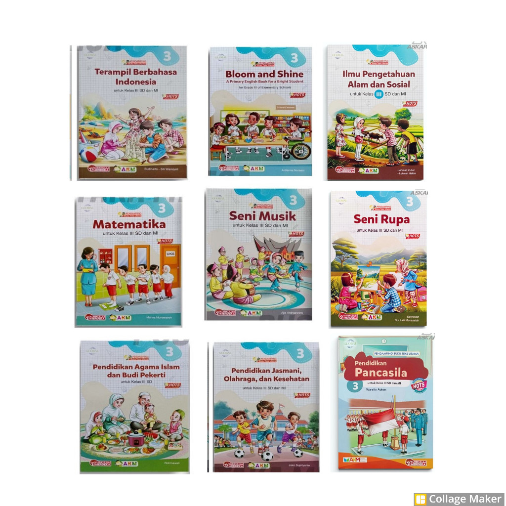 Buku Global SD kelas 3 Pancasila Seni Musik Matematika b inggris Seni Rupa Kurikulum Merdeka Tiga Se