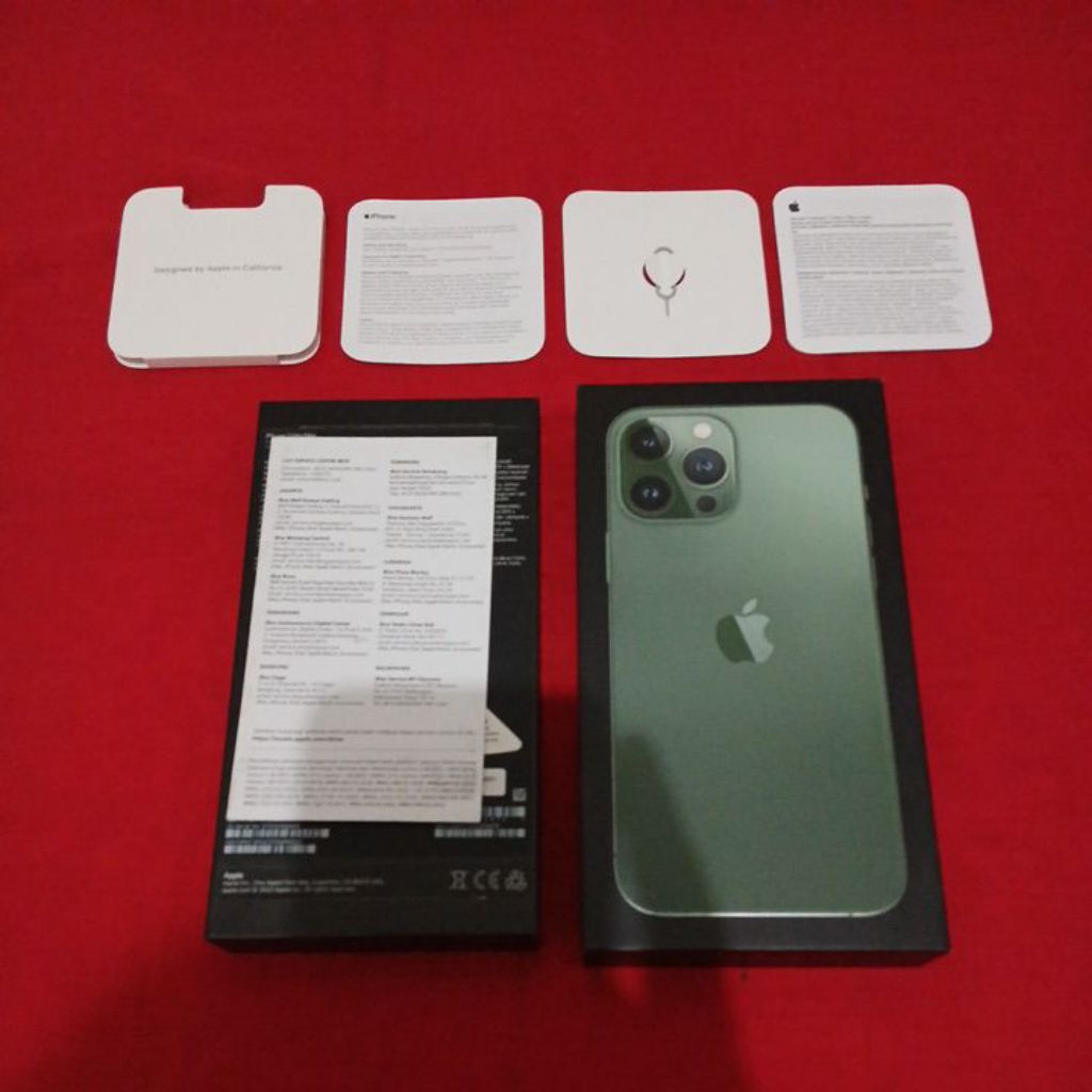 dus box IPhone 13 pro max alpine green original copotan ibox lengkap manual book