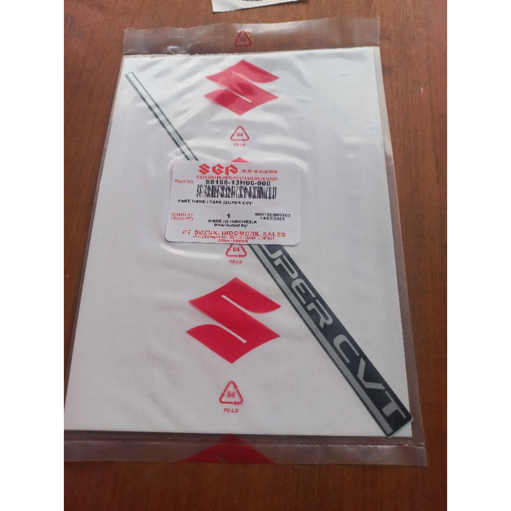 stiker boc super cvt suzuki skywave hayate asli original