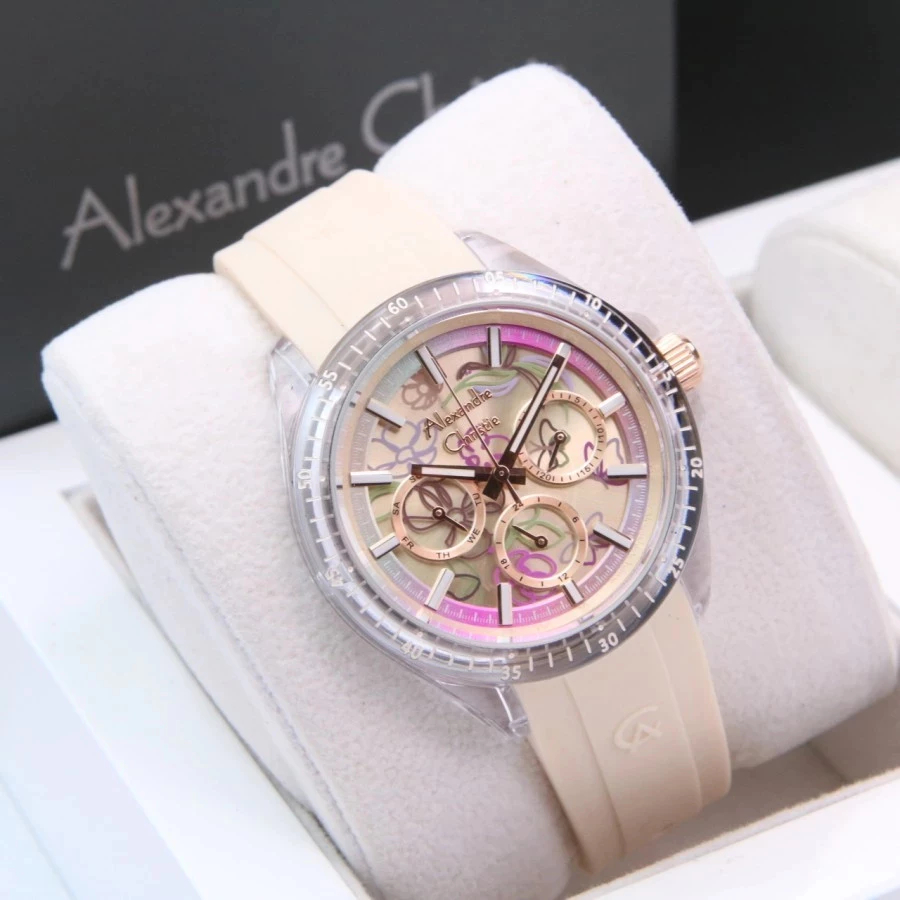 ORIGINAL JAM TANGAN ALEXANDRE CHRISTIE WANITA AC GARANSI RESMI KARET CRONO ALEXANDER CRISTIE B01