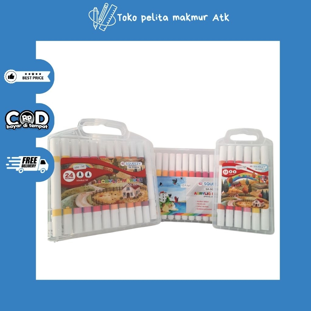 

ACRYLIC MARKER SQUEEZY DOUBLE TIP