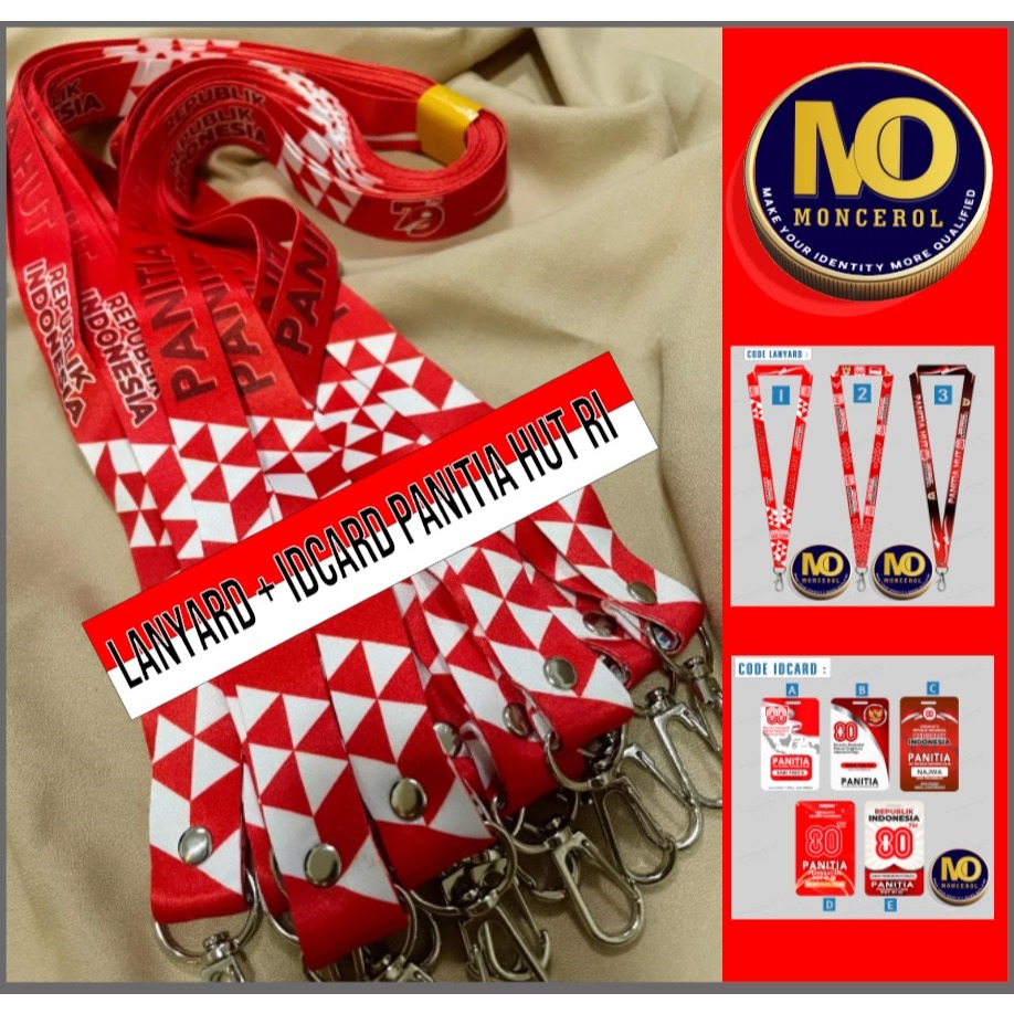 

HUT RI 80 - Tali Lanyard ID CARD Panitia Hari Besar RI