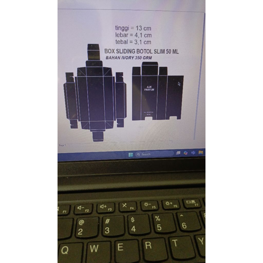 

BOX SLIDING BOTOL SLIM CETAK MERK