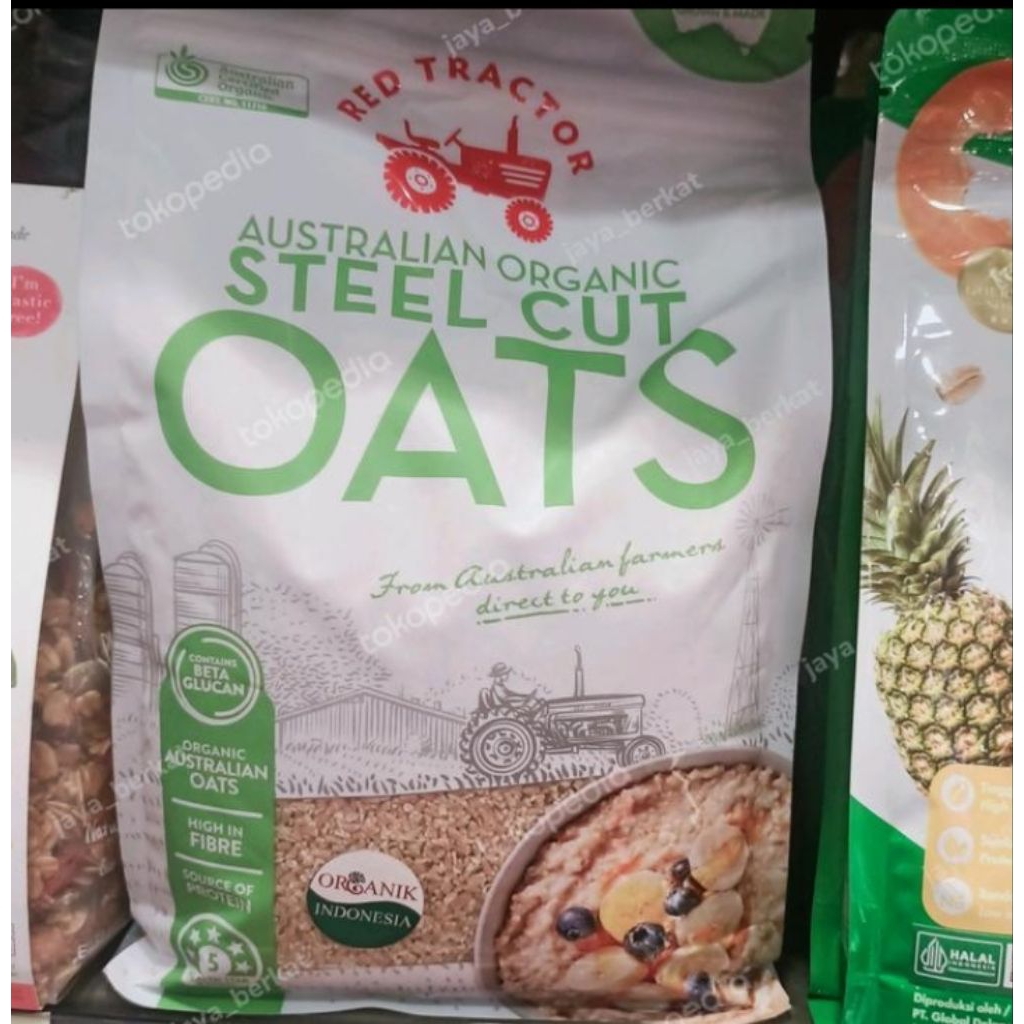 

red tractor australian organic steel cut oats 1kg