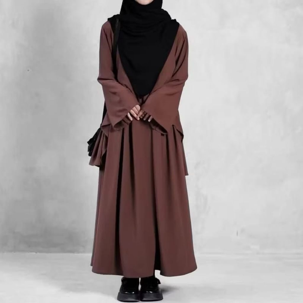 one set wanita kekinian terbaru set rok tunik abaya remaja