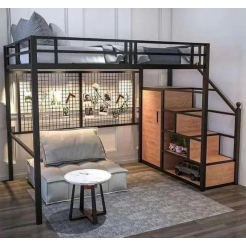 dipan tingkat besi/ranjang anak-anak ukuran kasur 120x200